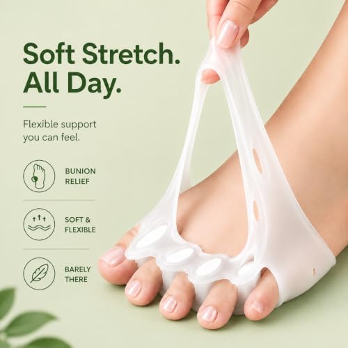 Toe Separators for Women: High-Elasticity, One Size Fits All, for Sneakers, Sandals & Heels, Washable, 2 Pairs - Image 6